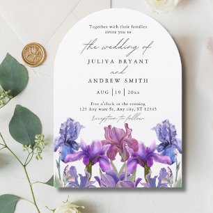 Convite Shimmer Iris floral Arte Casado