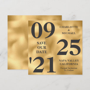 Convite Shimmer Metálico Elegante Dourado Moderno Salva A