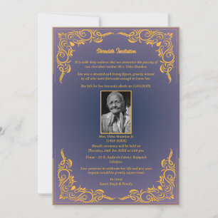 Convite Shok Sandesh Hindu Shraddh