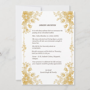 Convite Shok Sandesh Hindu Shraddh