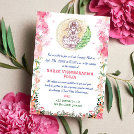 Convite Shree Vishwakarma Pooja Floral becomes Shri Vishwa