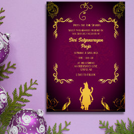 Convite Shri Satyanarayan Pooja Hindu