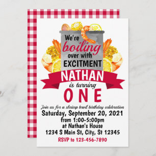 Convite Shrimp Broil Birthday