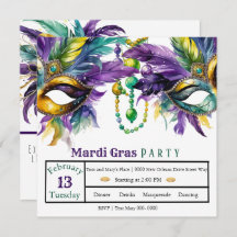 Shrove Terça e Mardi Gras Party