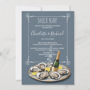 Convite Shuck Yeah Ostra & Champanhe Casal Show de Noivado
