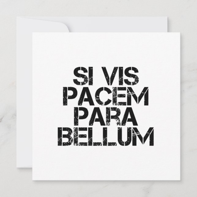 Convite Si Vis Pacem Para Bellum (Frente)