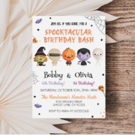 Convite Sibeen Halloween Birthday Spooktacular Bash