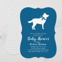 Siberian Husky Dog Chá de fraldas Blue Boy