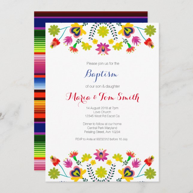 Convite Siblings Christening Baptism Invent Boy (Frente/Verso)