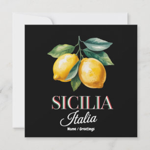 Convite Sicília Itália Orgulhosos Limões Italianos Frescos