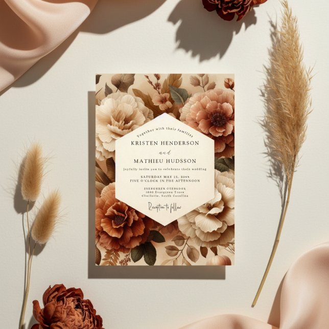 Convite Sienna Bloom Wedding (Criador carregado)