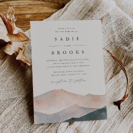 Convite Sierra Dusk | Desert Sunset Mountain Wedding