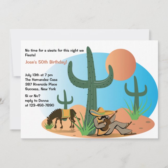 Convite Siesta (Frente)