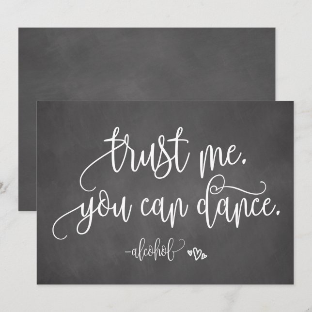 Convite Siga Me Você Pode Dançar Sinal de Bebida Alcoólica (Frente/Verso)