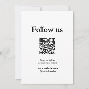 Convite Siga-nos nas redes sociais, leia o código QR para