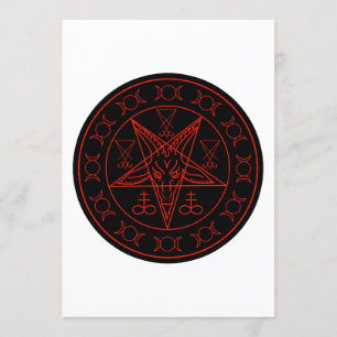 Convite Sigil da lua tripla de Baphomet e sigil do lucifer