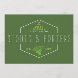 Convite Signage, cervejas de malte & porteiros do partido