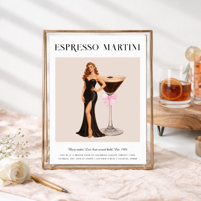 Convite Signature Cocktail | Leo Zodiac Birthday (Criador carregado)