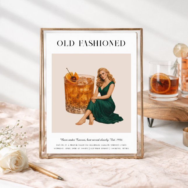 Convite Signature Cocktail | Taurus Zodiac Birthday (Criador carregado)