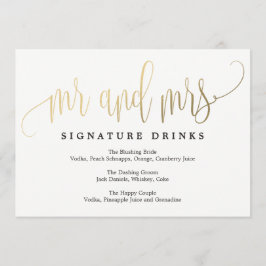 Convite Signature Drinks Sign - Linda Caligrafia