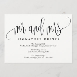 Convite Signature Drinks Sign - Linda Caligrafia