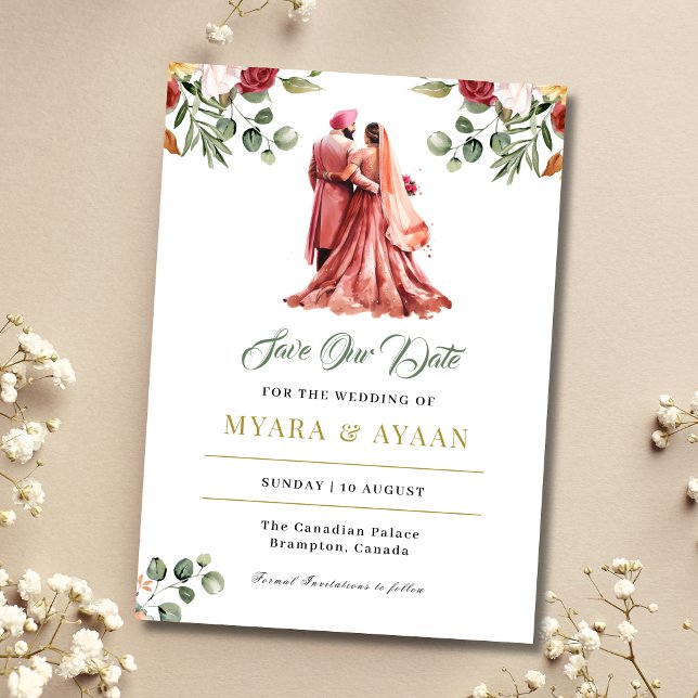 Convite Sikh Salve a data modelo Punjabi Salve a data (Criador carregado)