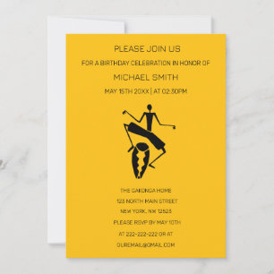 Convite Silhouette Master Drummer Birthday