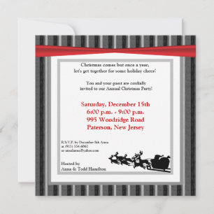Convite Silhouette Santas Sleigh 5x5