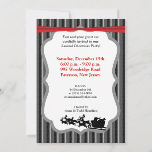 Convite Silhouette Santas Sleigh 5x7