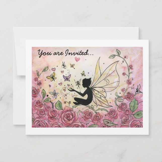 Convite Silhueta and Roses (Frente)