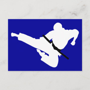 Convite silhueta das artes marciais