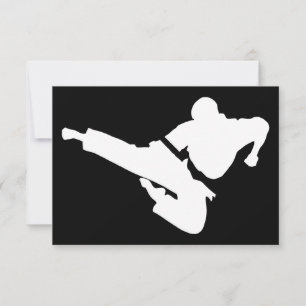 Convite silhueta das artes marciais