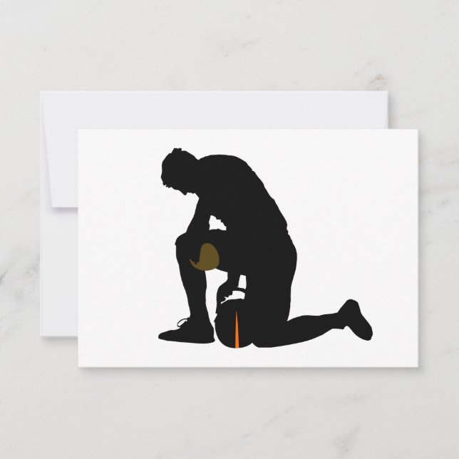 Convite silhueta de jogador de futebol (Frente)