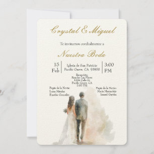 Convite Silhueta de novia y novio