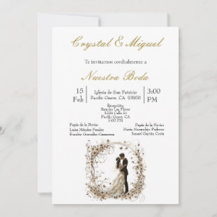 Convite Silhueta de novia y novio