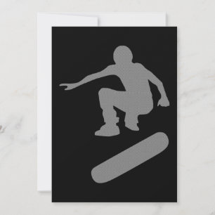 Convite silhueta de skateboard