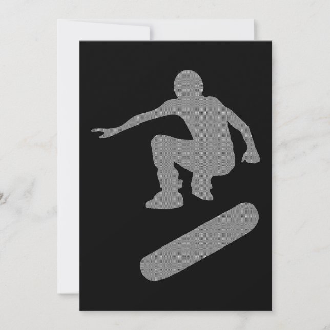 Convite silhueta de skateboard (Frente)