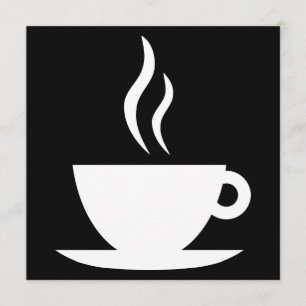 Convite silhueta do copo de café