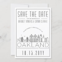 Silhueta Estilizada de Oakland para Casamento Save