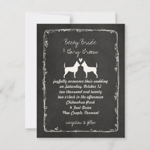 Convite Silhuetas de Chihuahuas Casamento