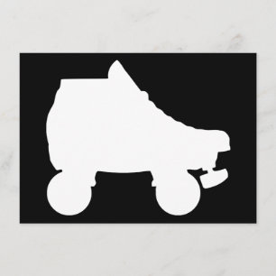 Convite sillouette do skate de rolo