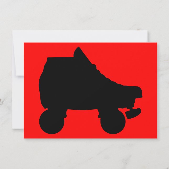 Convite sillouette do skate de rolo (Frente)