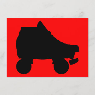 Convite sillouette do skate de rolo