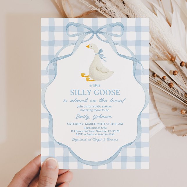 Convite Silly Goose and Gosling Baby Shower Invitation (Criador carregado)