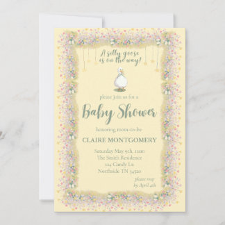 Convite Silly Goose Baby Shower Invitation 