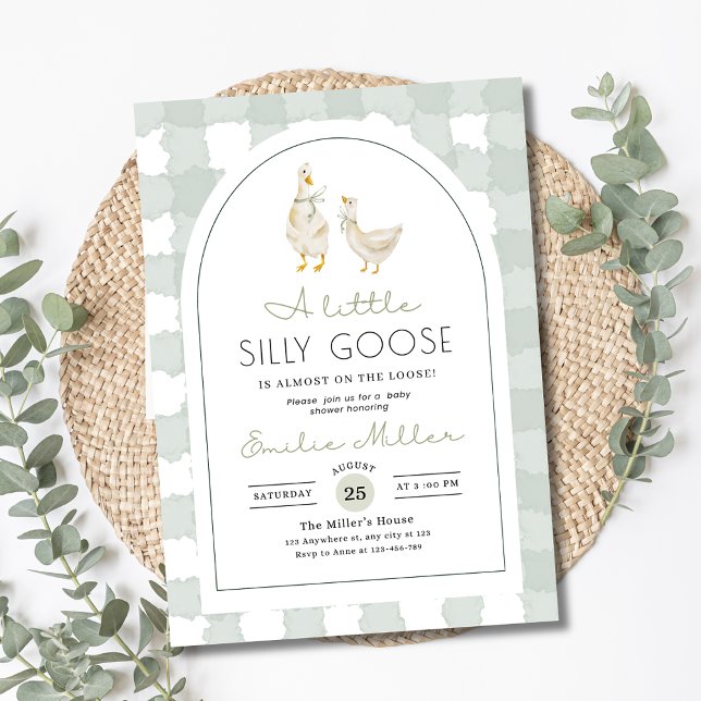 Convite Silly Goose Baby Shower Invitation, Gender Neutral (Criador carregado)