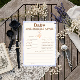 Convite Silly Goose Blue Baby Predictions & Advice Card