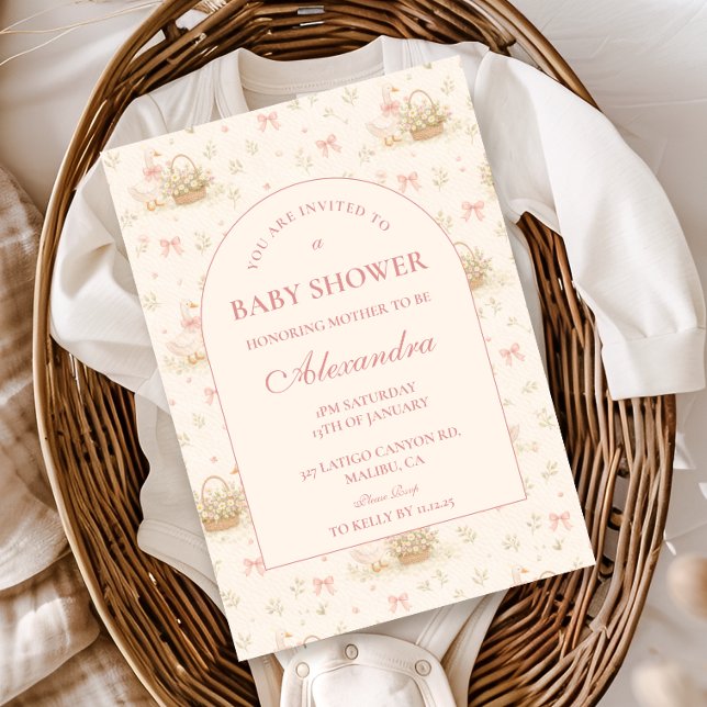 Convite Silly Goose Coquette Baby Shower (Criador carregado)