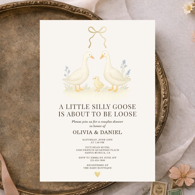 Convite Silly Goose Couples Shower Invitation (Criador carregado)