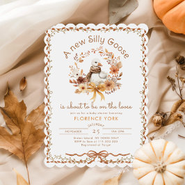 Convite Silly Goose Whimsical Fall Baby shower